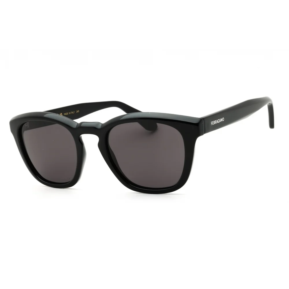 NWT Salvatore Ferragamo SF2040SE Black Round 50mm Sunglasses